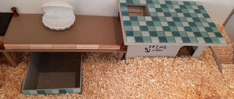 Hamster Einrichtung mit Geländer